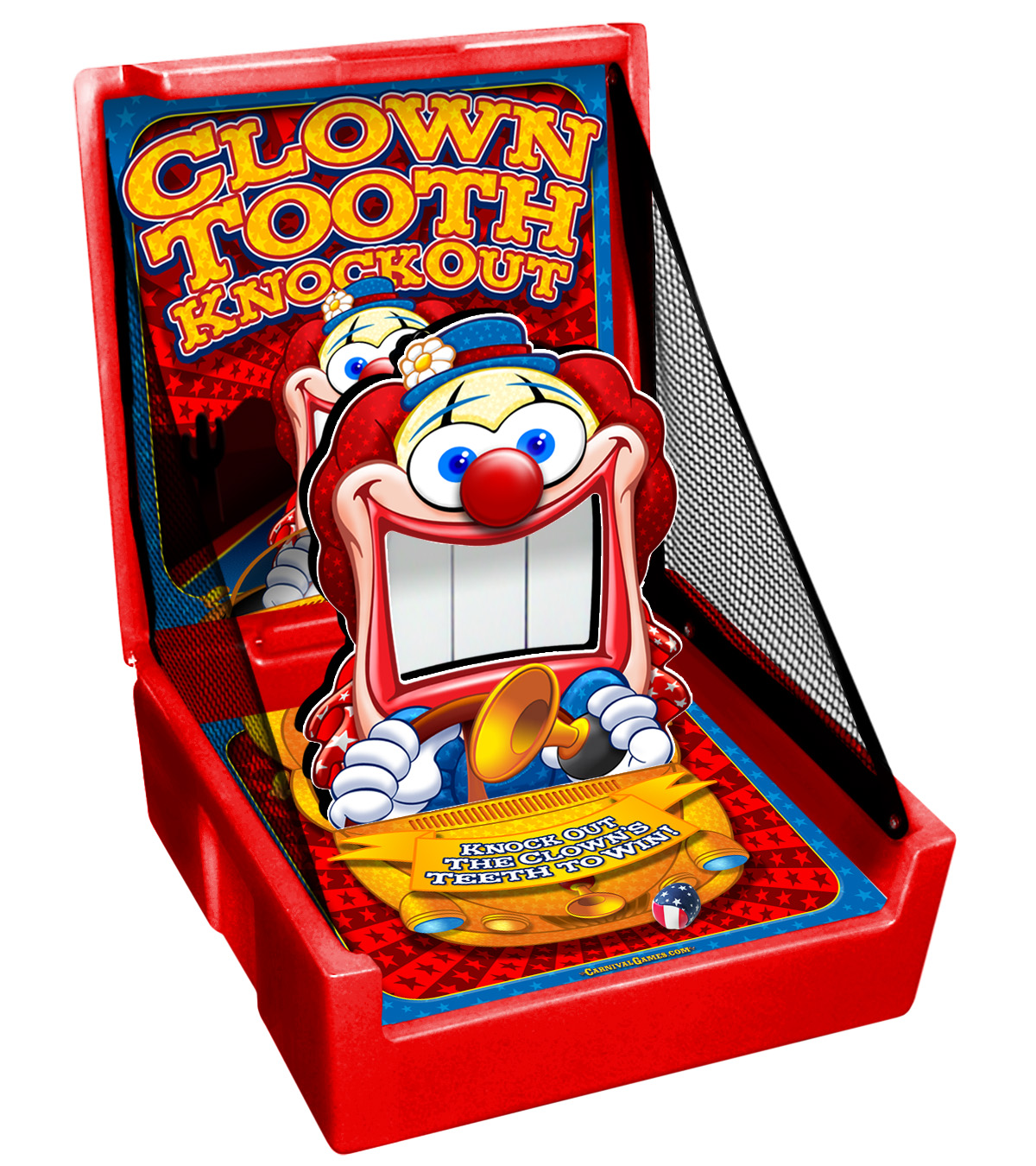 Clown Tooth Knockout carnival game rental in Hamilton, Ontario
