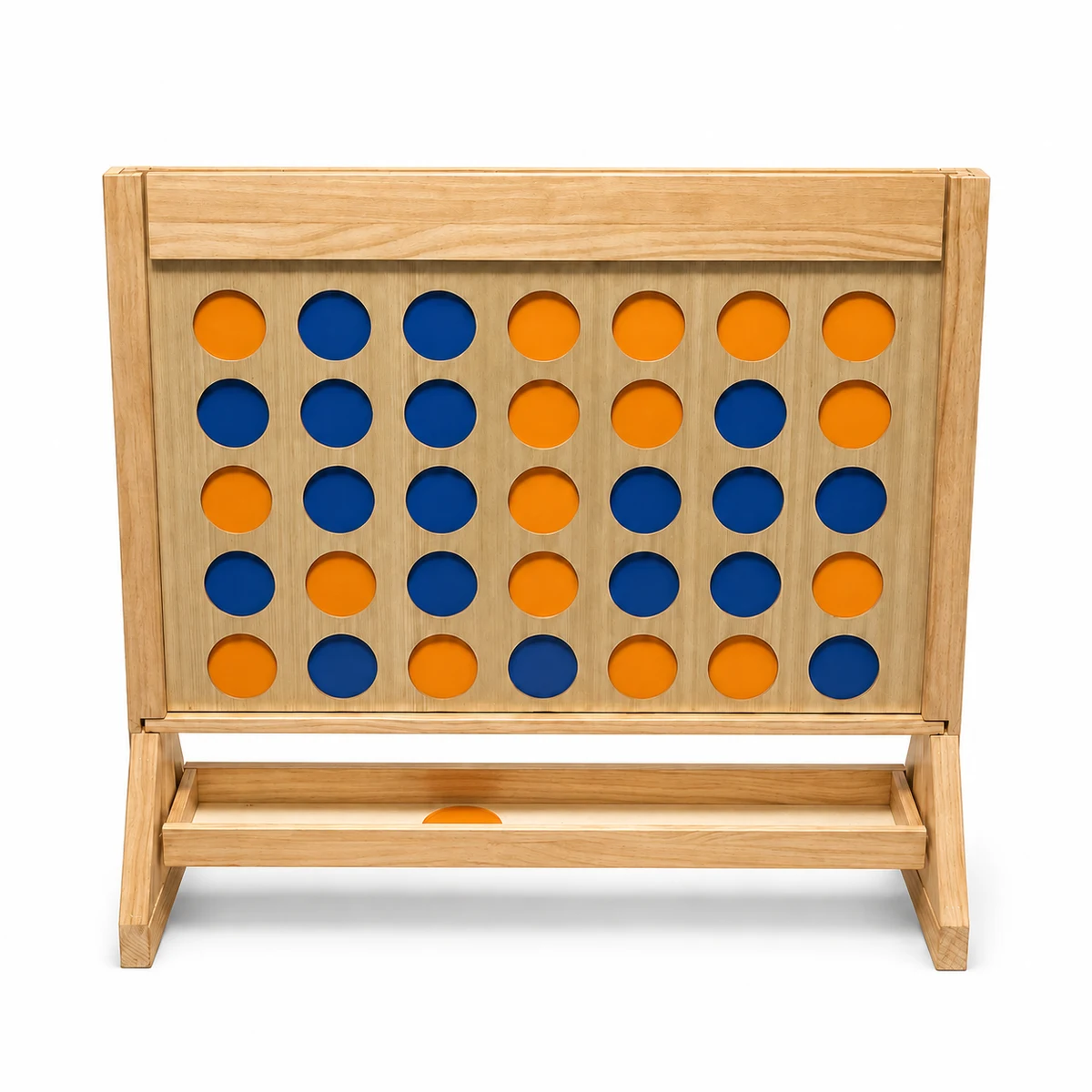 Giant wooden four-in-a-row game rental in Hamilton for weddings and backyard parties