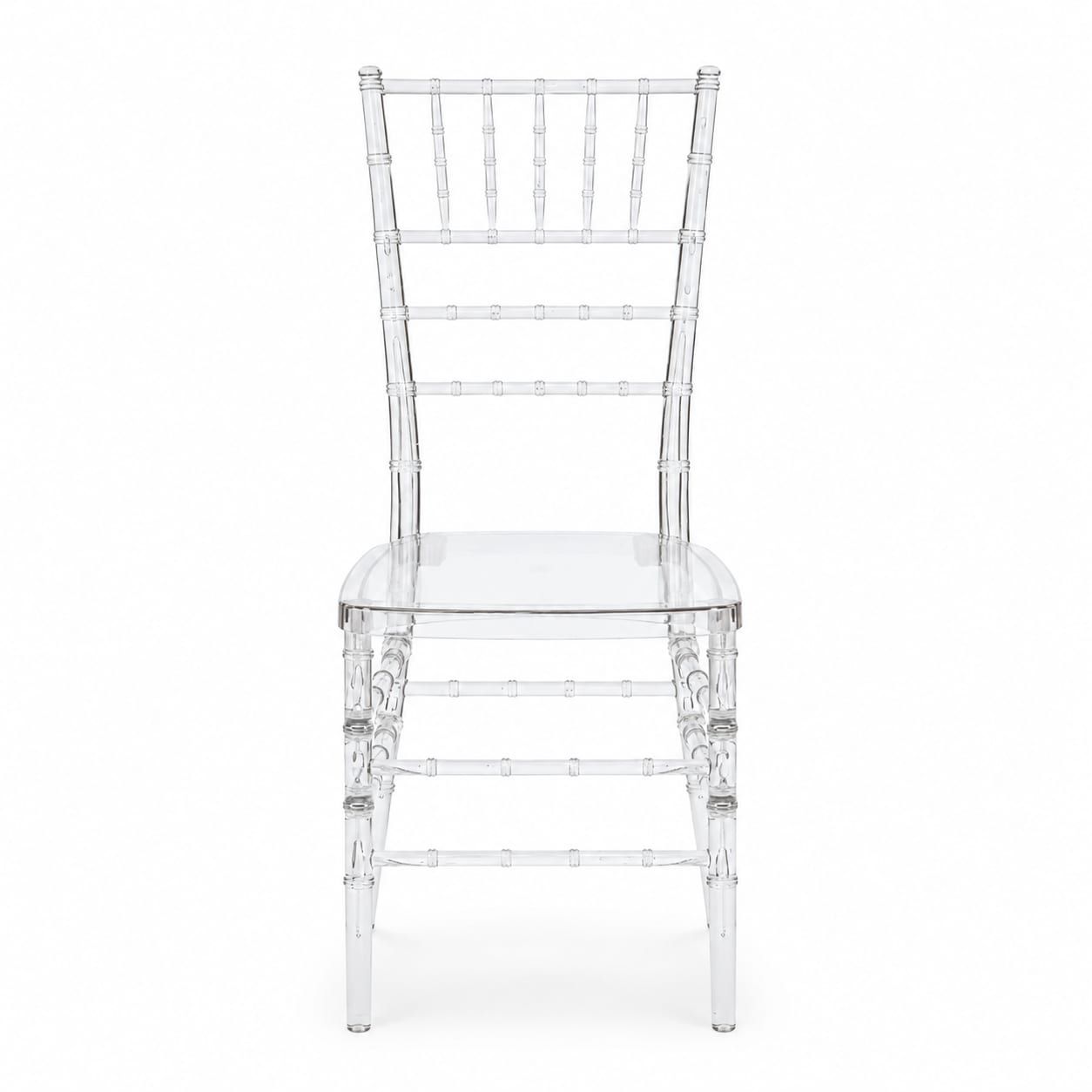 Clear Chiavari chair rental for weddings, baby showers, and elegant events in Hamilton