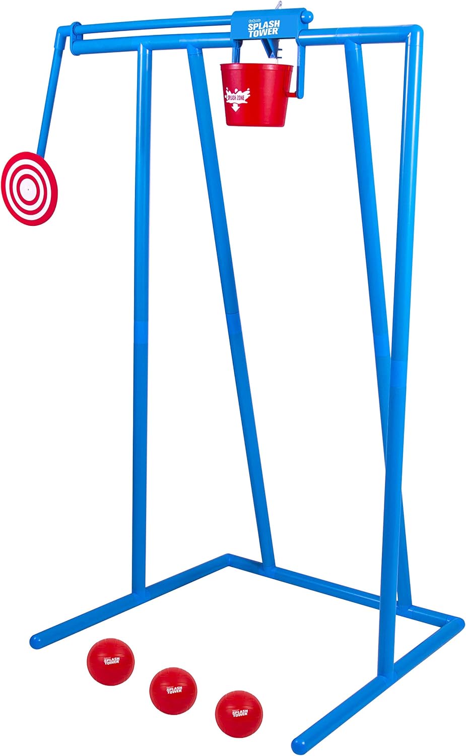 Dunk tank splash tower water game for backyard events