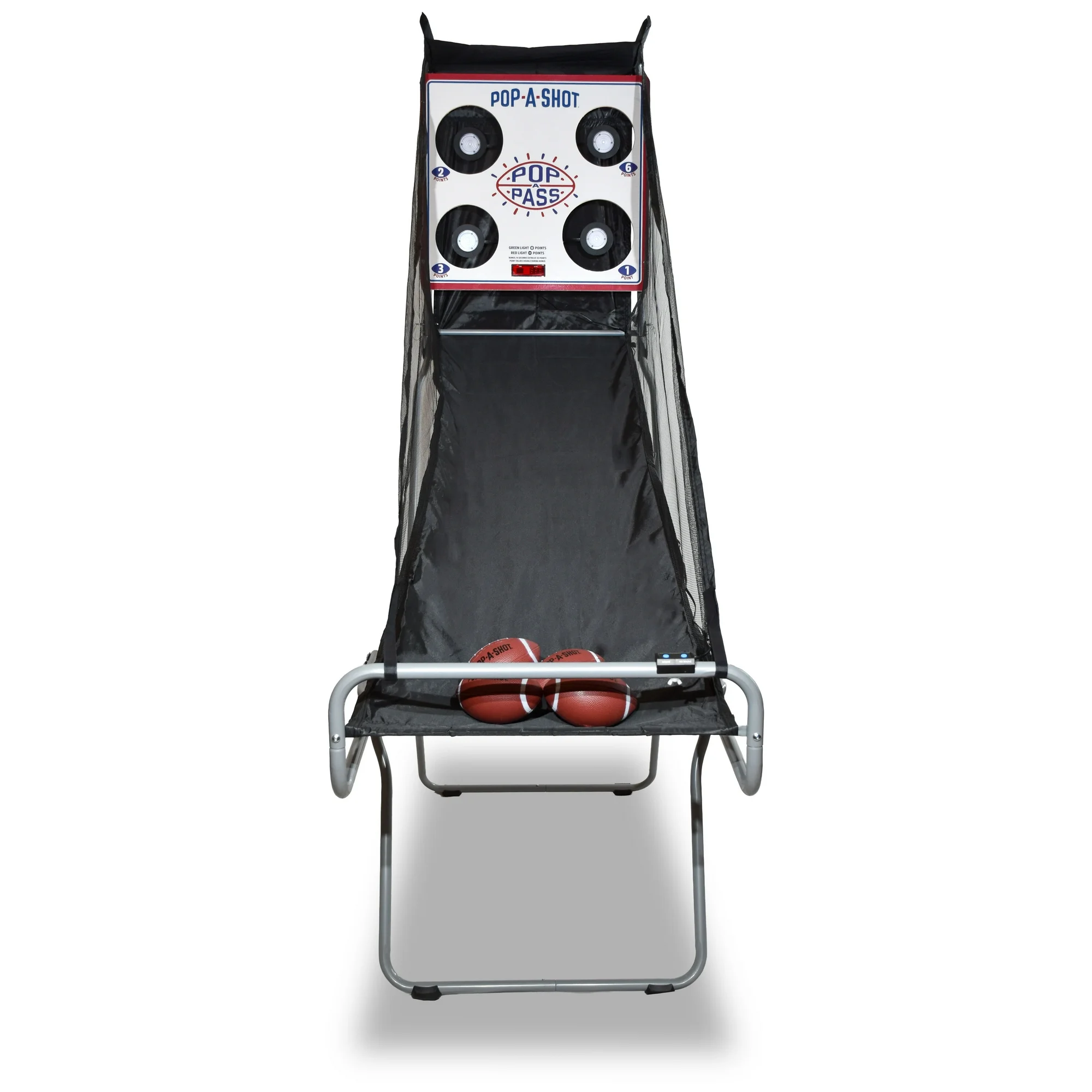 Football toss challenge game for tailgates and parties