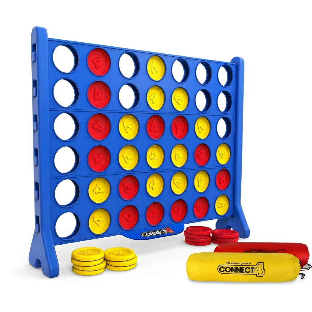 Giant Connect Four lawn game for backyard parties