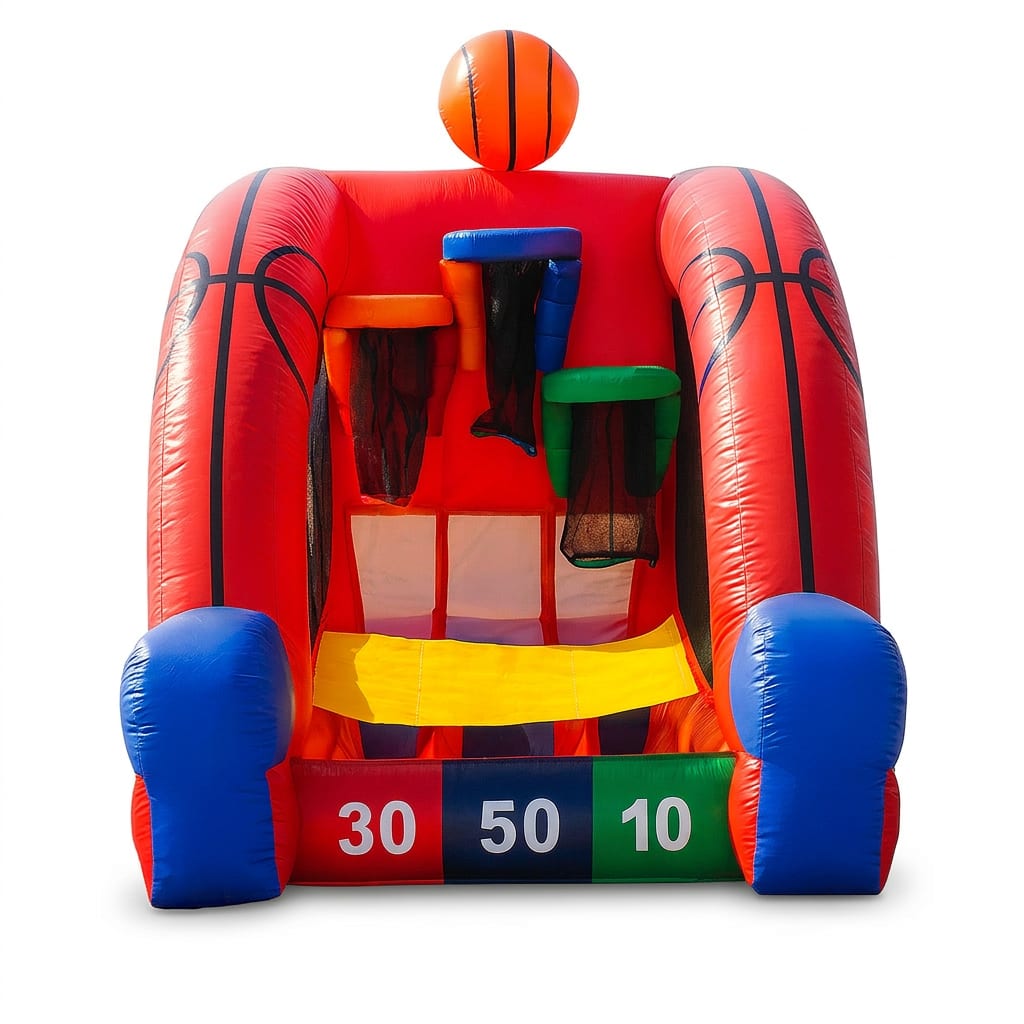 Inflatable Basketball Challenge interactive game rental for events in Hamilton, Ontario