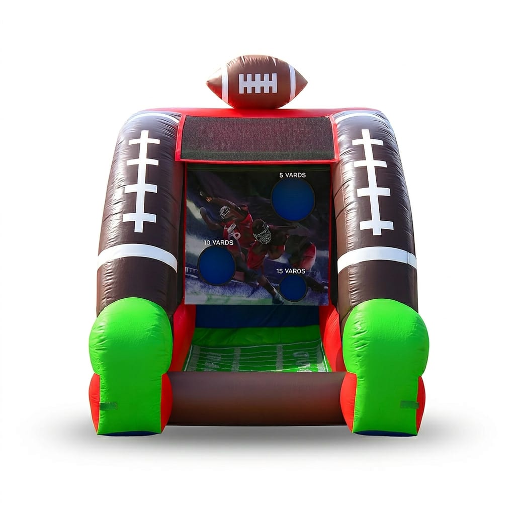 Inflatable Football Challenge interactive game rental for events in Hamilton, Ontario