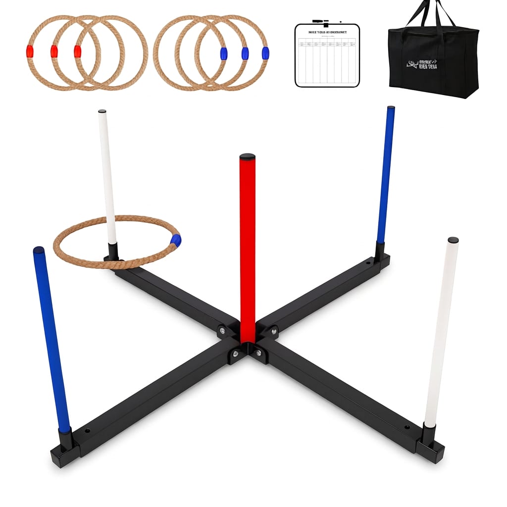 Ring toss game ready for an outdoor event