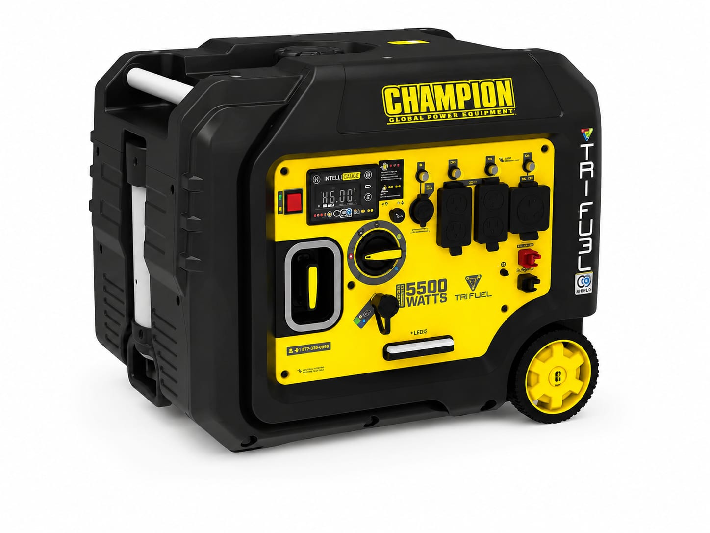 Champion 5500W tri fuel inverter generator rental in Hamilton for events and inflatables