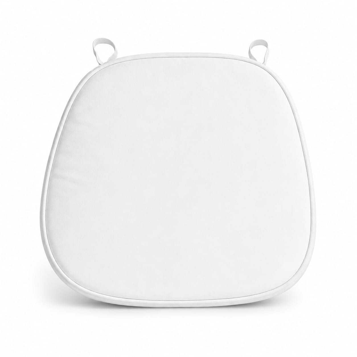 White cushion add-on for Chiavari chair rentals with Velcro straps